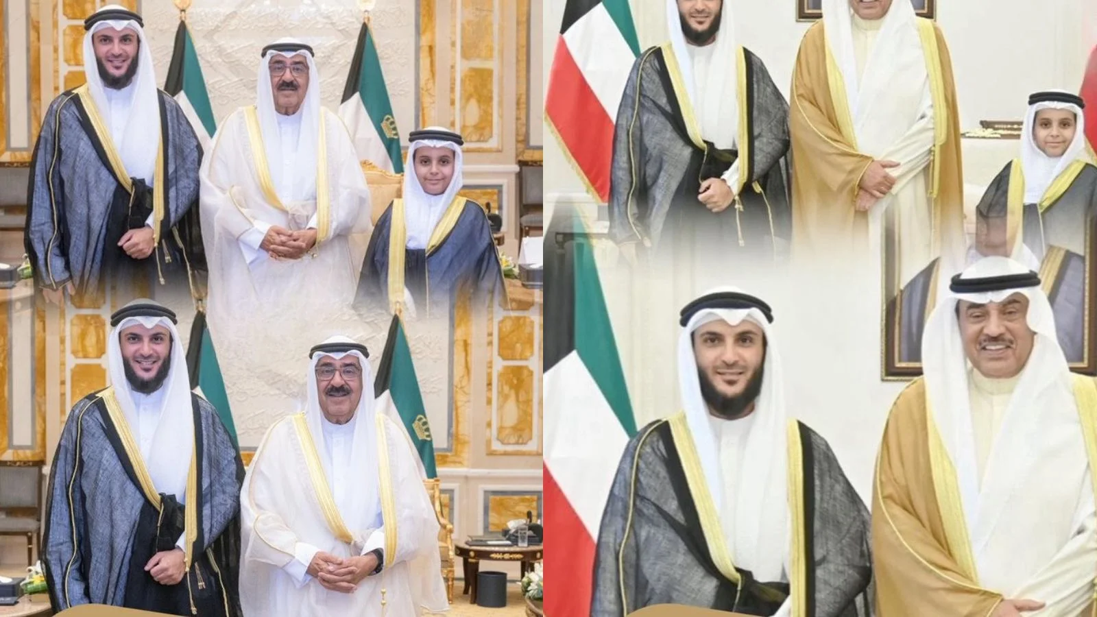 فهد الفايز السهلي ونجله يتشرفان بلقاء الشيخ مشعل الأحمد وولي العهد منصة السهول