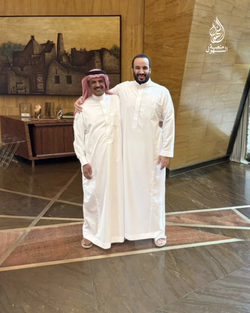 الأمير محمد بن سلمان بن عبدالعزيز و بادي بن دبيان السبيعي