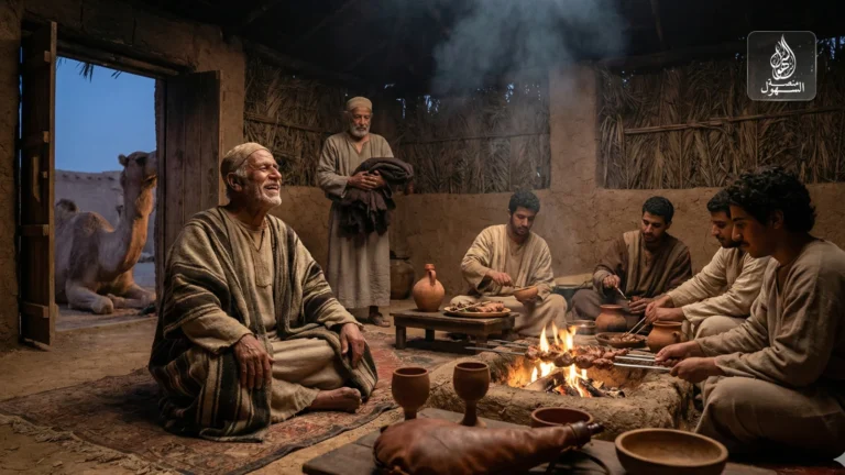 ناقةٌ واحدة صنعت مجد بيتٍ كامل ناقةٌ واحدة صنعت مجد بيتٍ كامل في عمق البادية، حيث يُقاس الرجال بذكرهم لا بما في أيديهم، عاش المُحلَّق مثقلاً باسمٍ أكبر من حاله. كان أبوه سيداً في قومه، يُعرف بالكرم حتى أفنى ماله في إطعام الضيف، ثم مات ولم يترك لابنه إلا سمعة طيبة، وثلاث بنات طال بهن الانتظار، وناقة واحدة هي آخر ما بقي من مال، وبُردين خلقين كان الأب يلبسهما في المحافل.