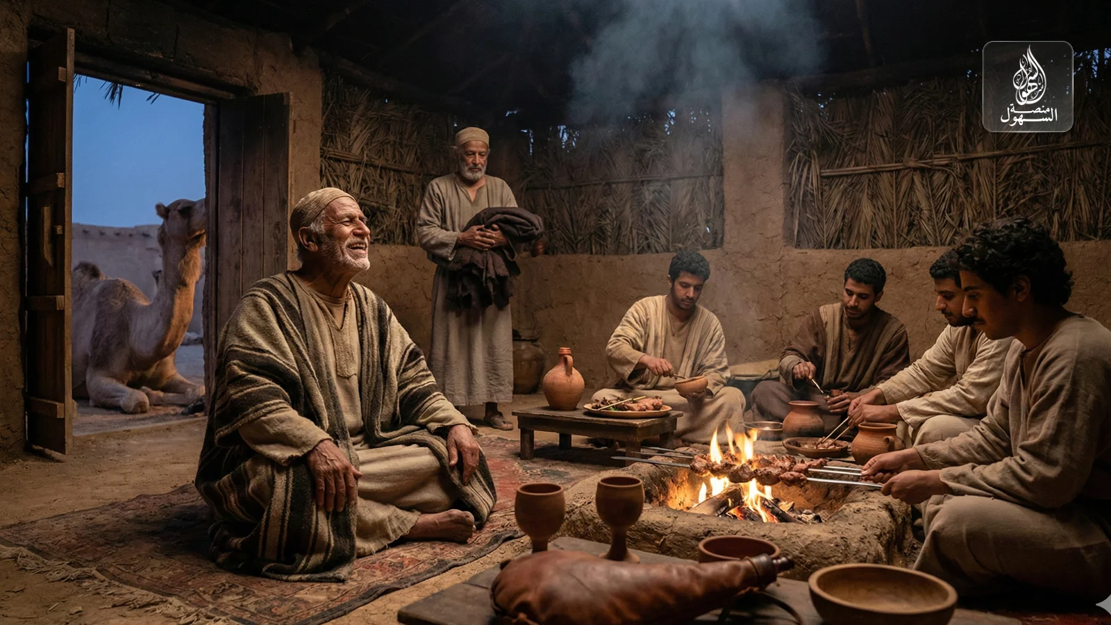 ناقةٌ واحدة صنعت مجد بيتٍ كامل في عمق البادية، حيث يُقاس الرجال بذكرهم لا بما في أيديهم، عاش المُحلَّق مثقلاً باسمٍ أكبر من حاله. كان أبوه سيداً في قومه، يُعرف بالكرم حتى أفنى ماله في إطعام الضيف، ثم مات ولم يترك لابنه إلا سمعة طيبة، وثلاث بنات طال بهن الانتظار، وناقة واحدة هي آخر ما بقي من مال، وبُردين خلقين كان الأب يلبسهما في المحافل.